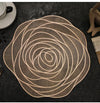 Waterproof PVC Round Placemats – Bronzing Non-Slip Dining Set f