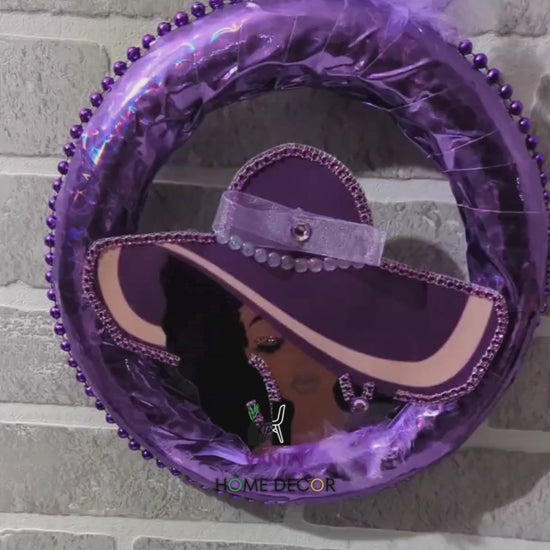 Handmade Lady Purple Wreath