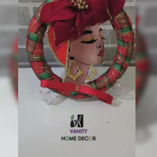 Handmade Lady Christmas Wreath