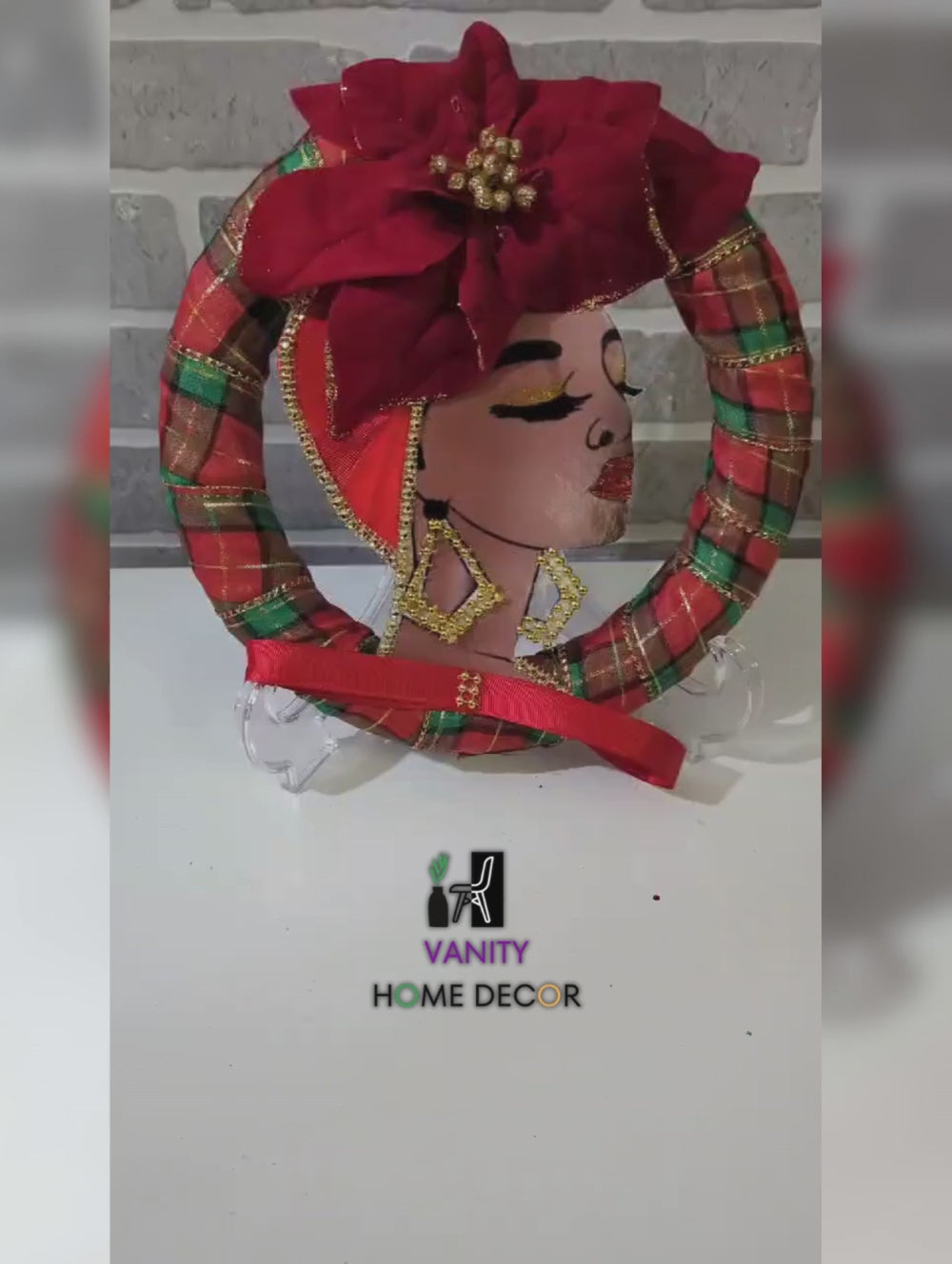 Handmade Lady Christmas Wreath