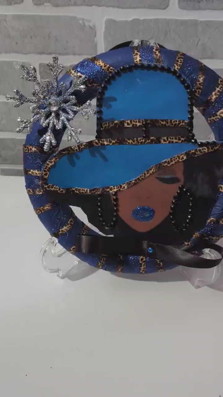 HANDMADE LADY in Blue WREATH