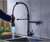 LED Pull Down Dual Spout Kitchen Faucet