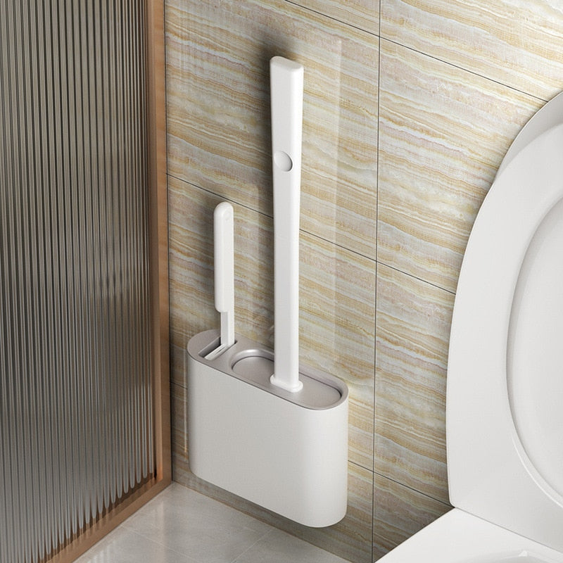 Silicone Toilet Brush With Holder Set