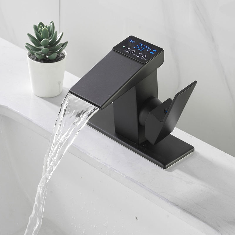 Digital LCD Bathroom Basin Faucet