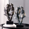 Retro Couple Kissing Figurines