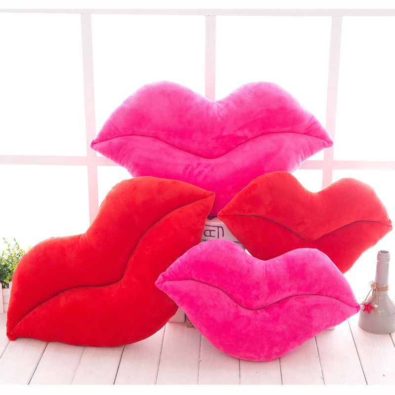 Red Lips Big Pillow Cushion