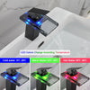 LED Glass Widespread Faucet