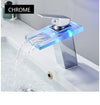 LED Glass Widespread Faucet