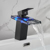 LED Glass Widespread Faucet