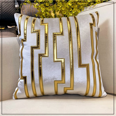 Velvet Geometry Home Throw Cushion Cover